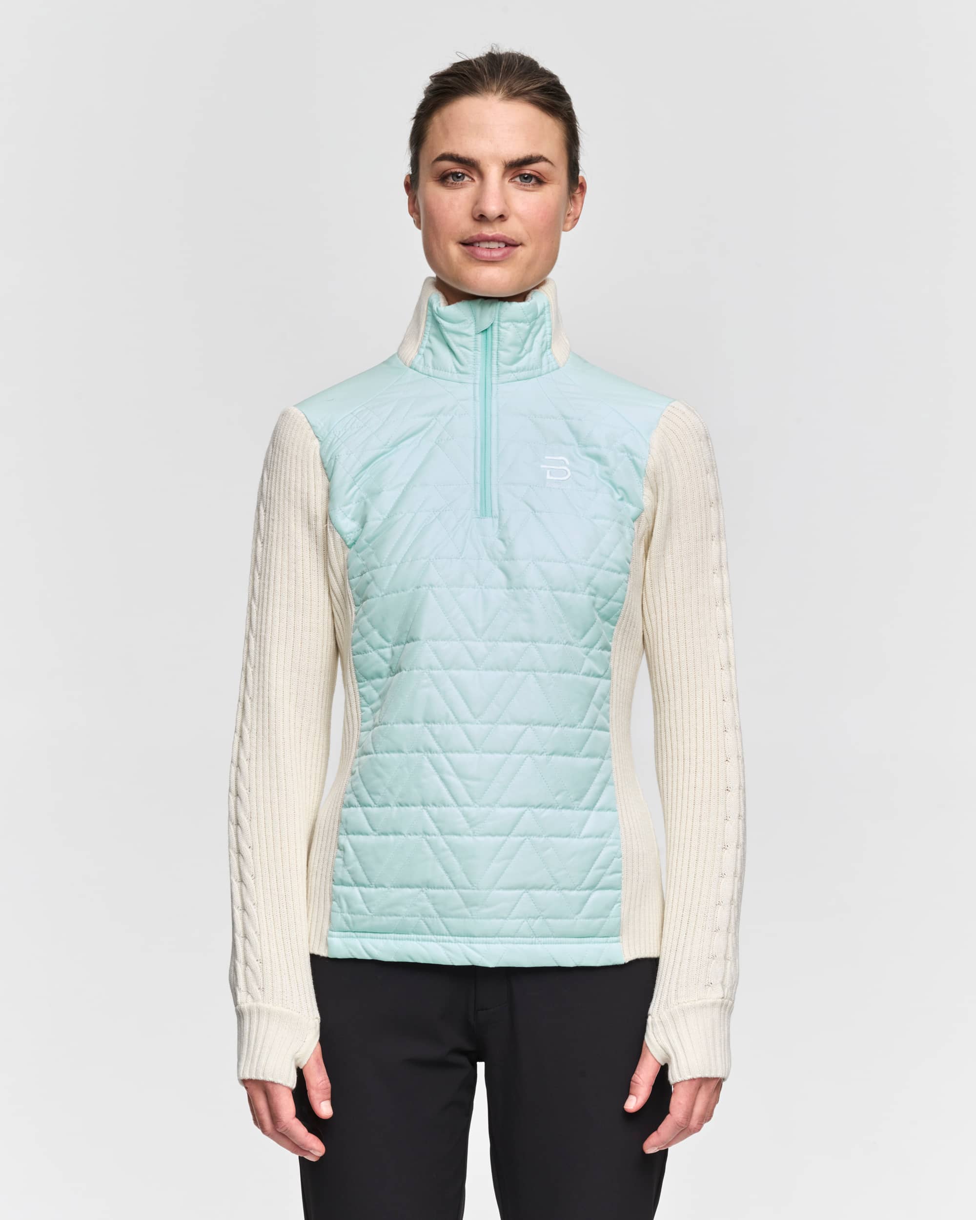 Sweater Half Zip Comfy for women - Blue ice