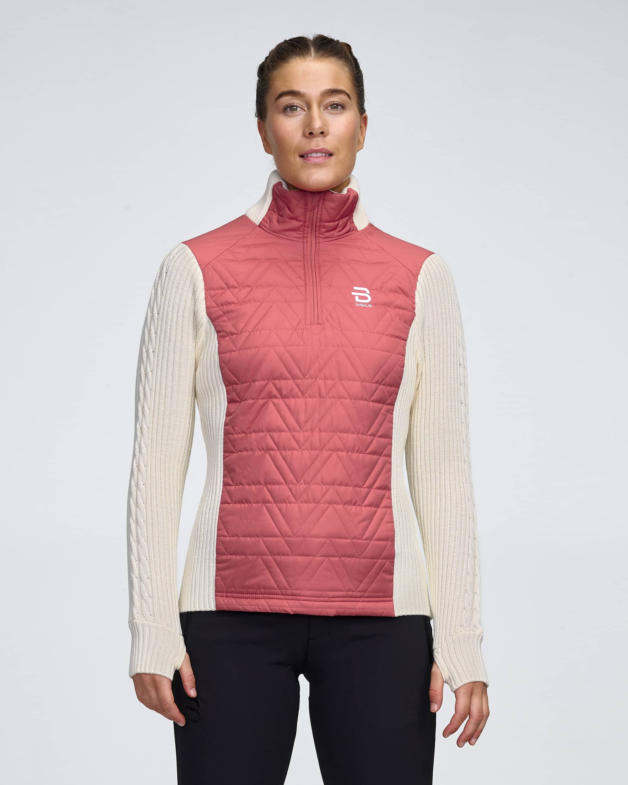 完売品✨エブリデイアイライク　Half Zip Sweater Sweater Half Zip Comfy for women - Pale red