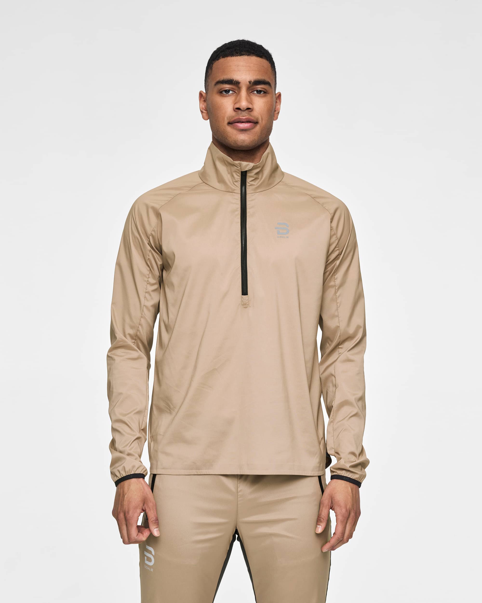 Jacket Half Zip Run 365 for men - Light brown