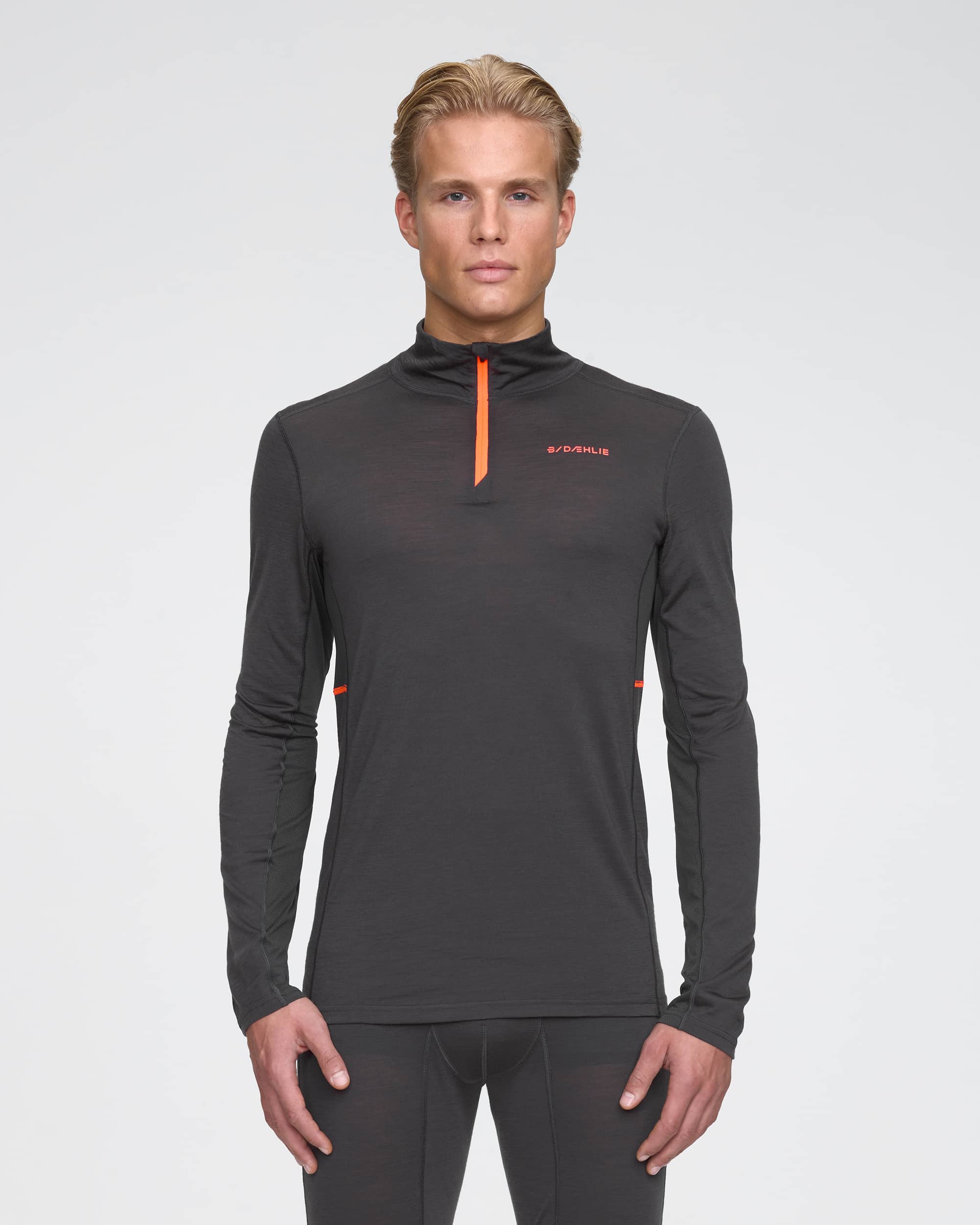Performance Wool Half Zip men's - Obsidian