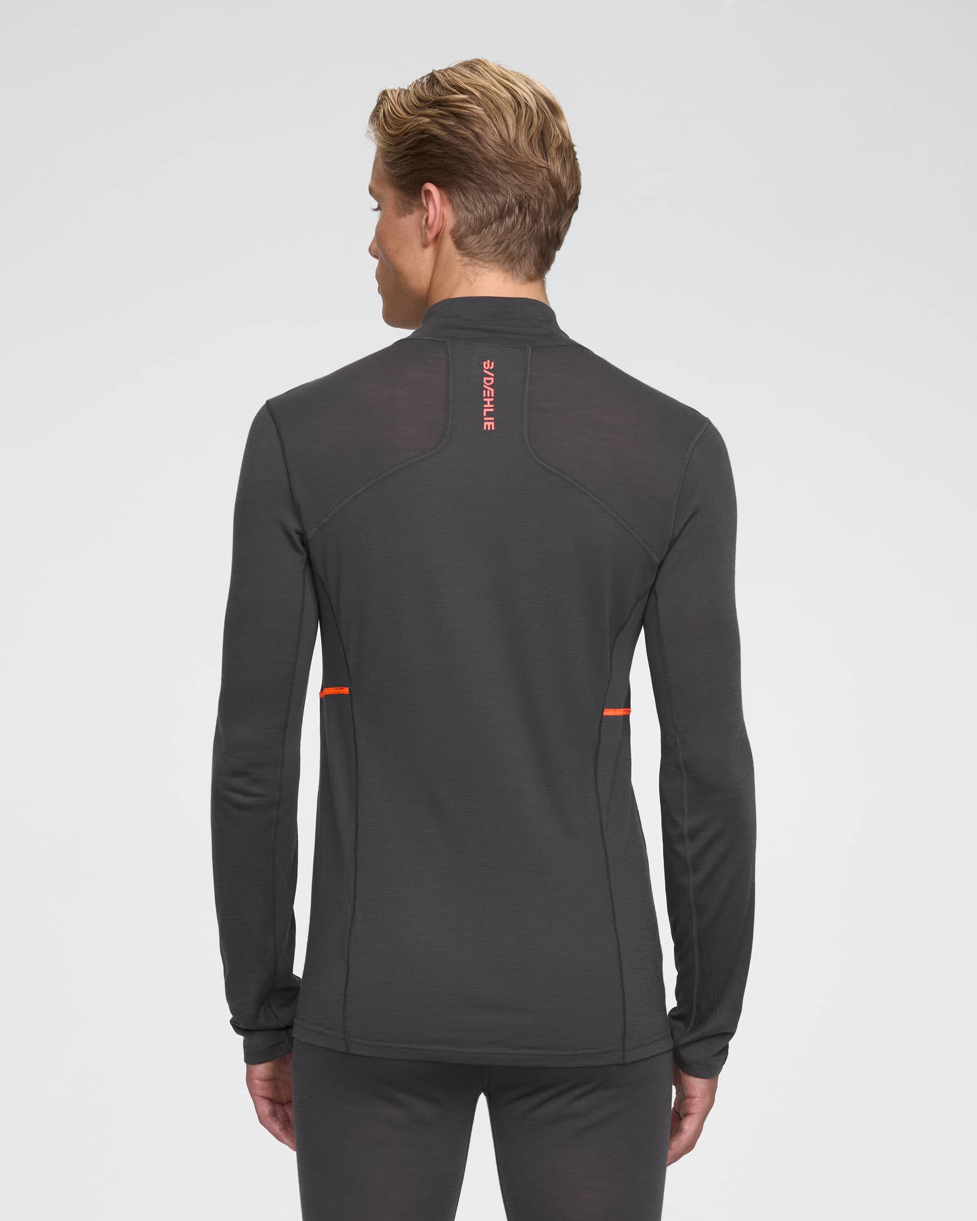 Performance Wool Half Zip men's - Obsidian