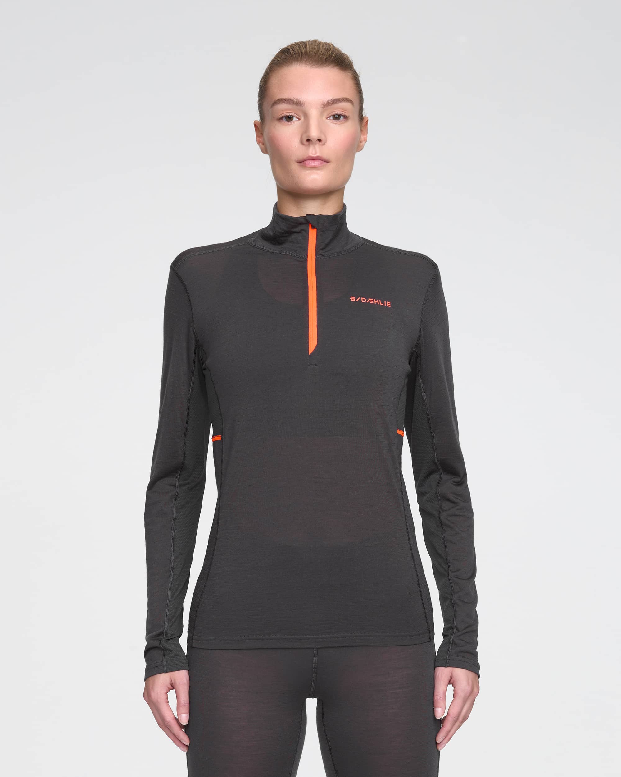 BRIEFING レディースBACK LOGO HALF ZIP SHIRT Half Zip Comfy 2.0 women's - Navy Blue