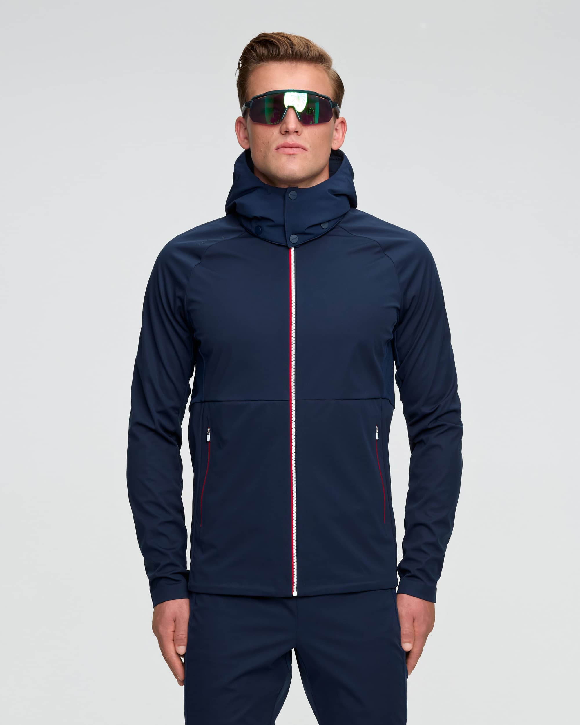 【ゆあ】digne完売品★sporty blouson navy Jacket Raw 6.0 men's - Navy blue