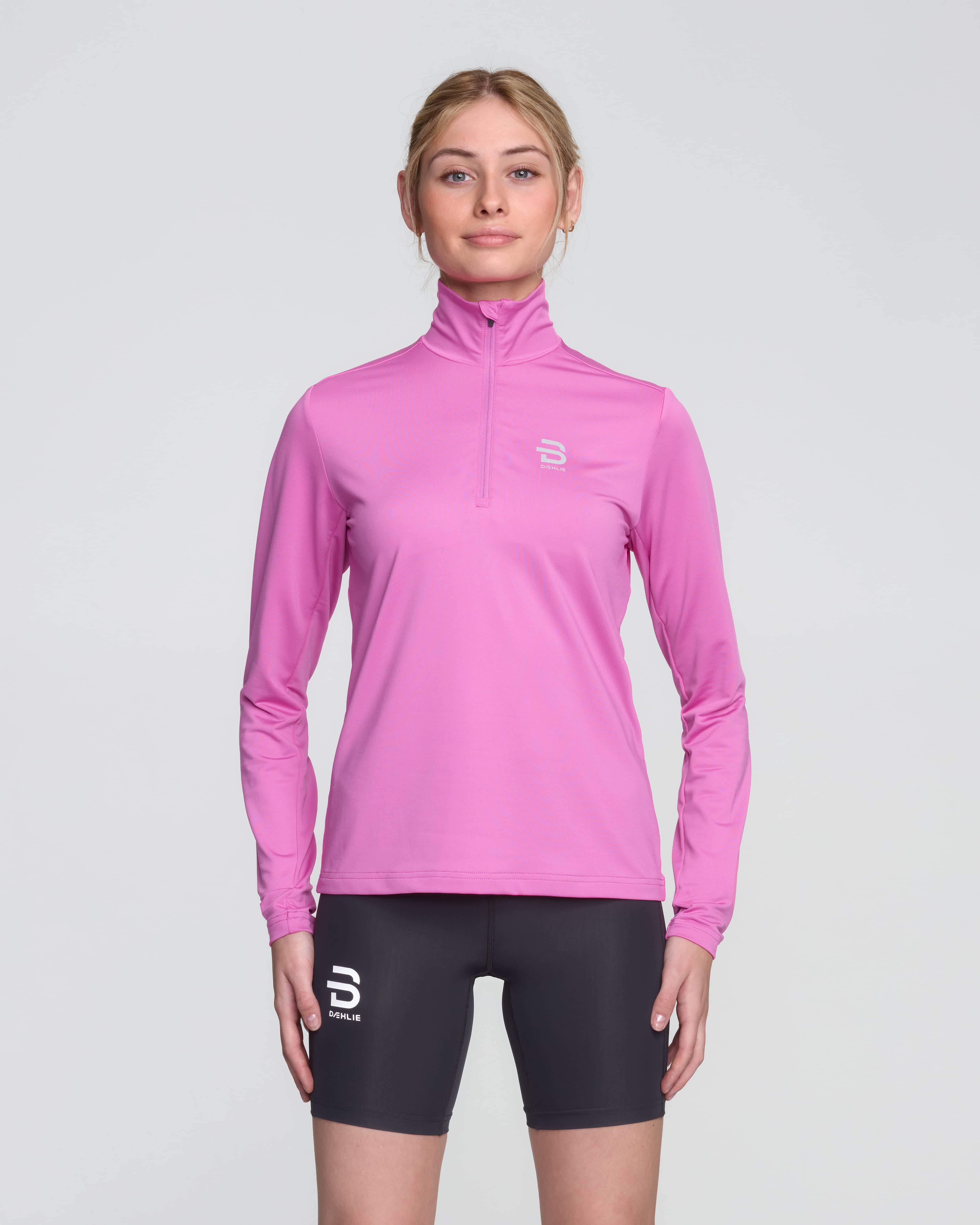 Half Zip Tempo women's - Neon Pink