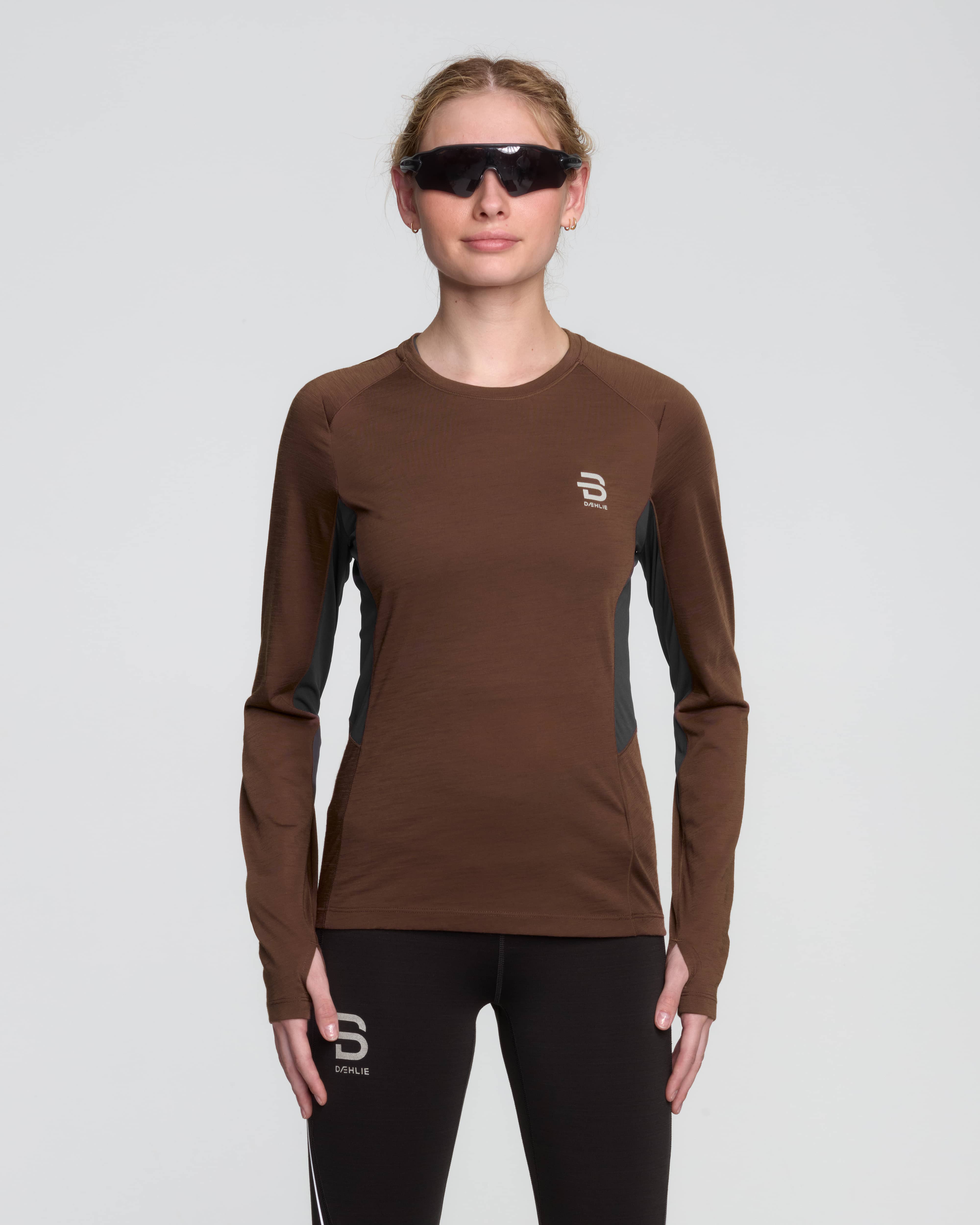 Long Sleeve Tech Wool women's - Chocolate Brown
