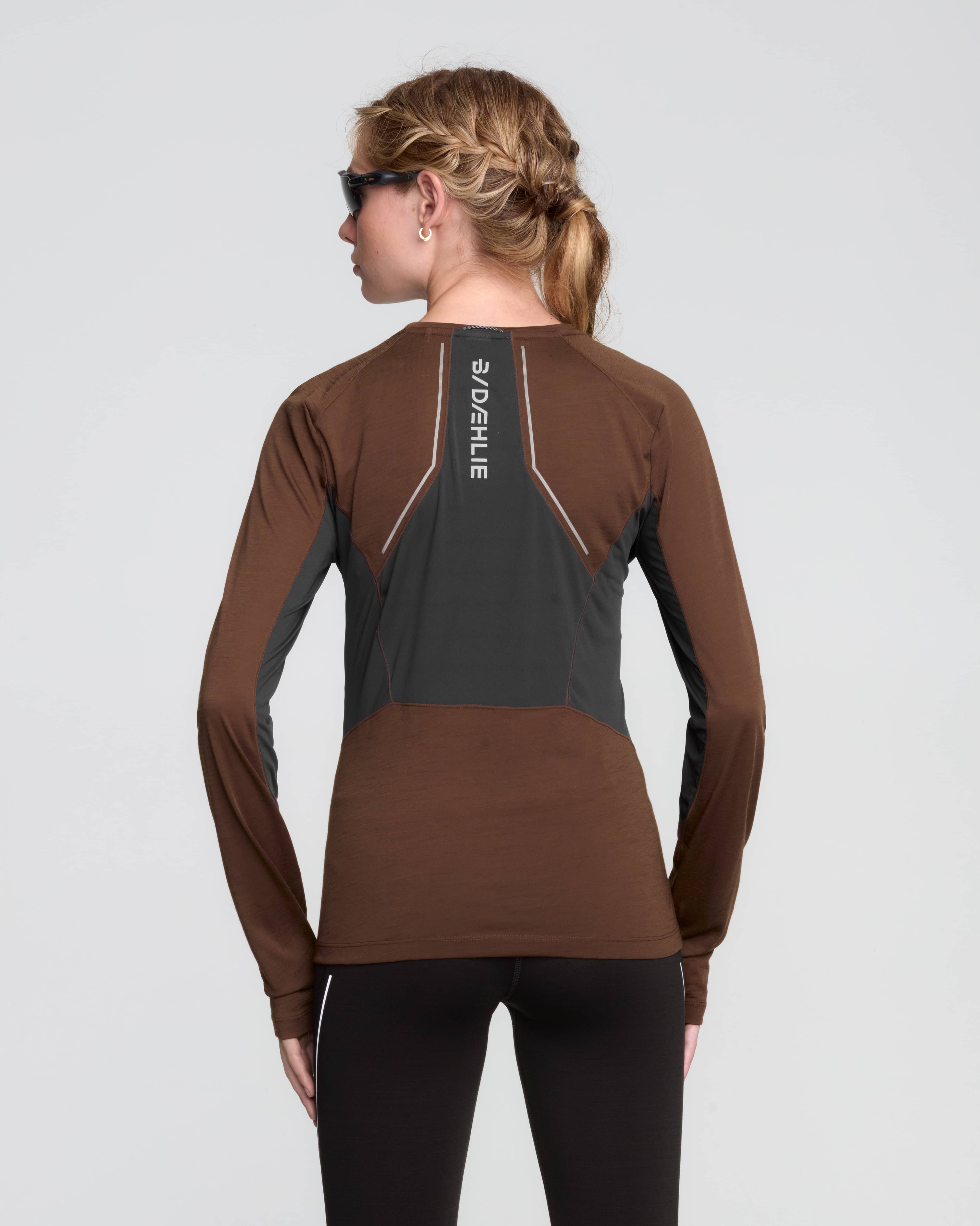 Long Sleeve Tech Wool women's - Chocolate Brown